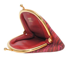 Load image into Gallery viewer, HERMES エルメス エミーユ がま口 コインケース 小銭入れ ヴィブラート レザー ピンク マルチカラー ゴールド金具 良品 中古 4b012833