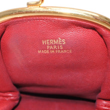 Load image into Gallery viewer, HERMES エルメス エミーユ がま口 コインケース 小銭入れ ヴィブラート レザー ピンク マルチカラー ゴールド金具 良品 中古 4b012833