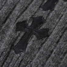 Load image into Gallery viewer, 極美品 CHROME HEARTS クロムハーツ カシミヤ ハイネックニットセーター サイズM CHクロスパッチ 7パッチ サイドダガージップ 中古 4b013649
