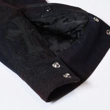 Load image into Gallery viewer, 極美品 CHROME HEARTS クロムハーツ チェック CPO 長袖ネルシャツ サイズL クロスボールボタン ネイビー ブラウン 中古 4b013650