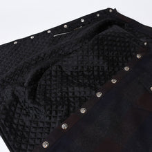 Load image into Gallery viewer, 極美品 CHROME HEARTS クロムハーツ チェック CPO 長袖ネルシャツ サイズL クロスボールボタン ネイビー ブラウン 中古 4b013650