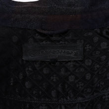 Load image into Gallery viewer, 極美品 CHROME HEARTS クロムハーツ チェック CPO 長袖ネルシャツ サイズL クロスボールボタン ネイビー ブラウン 中古 4b013650