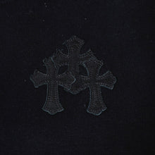 Load image into Gallery viewer, CHROME HEARTS クロムハーツ Y NOT スウェットシャツ サイズM セメタリークロスパッチ CHプラスパッチ レザー ブラック 美品 中古 4b013665
