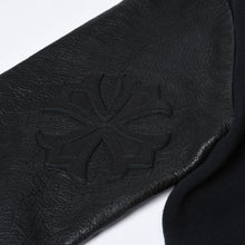 Load image into Gallery viewer, CHROME HEARTS クロムハーツ Y NOT スウェットシャツ サイズM セメタリークロスパッチ CHプラスパッチ レザー ブラック 美品 中古 4b013665