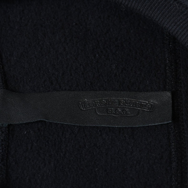 CHROME HEARTS クロムハーツ Y NOT スウェットシャツ サイズM セメタリークロスパッチ CHプラスパッチ レザー ブラック 美品 中古 4b013665