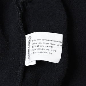 CHROME HEARTS クロムハーツ Y NOT スウェットシャツ サイズM セメタリークロスパッチ CHプラスパッチ レザー ブラック 美品 中古 4b013665