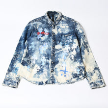 Load image into Gallery viewer, CHROME HEARTS クロムハーツ × CVTVLIST カタリスト デニムシャツ サイズXL クロスボール CHクロスパッチ 14パッチ 美品 中古 4b013819