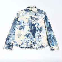 Load image into Gallery viewer, CHROME HEARTS クロムハーツ × CVTVLIST カタリスト デニムシャツ サイズXL クロスボール CHクロスパッチ 14パッチ 美品 中古 4b013819