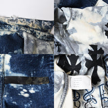 Load image into Gallery viewer, CHROME HEARTS クロムハーツ × CVTVLIST カタリスト デニムシャツ サイズXL クロスボール CHクロスパッチ 14パッチ 美品 中古 4b013819