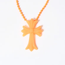 Load image into Gallery viewer, 極美品 CHROME HEARTS クロムハーツ ラバースモール CHクロス シリコン ネックレス ラバー グリーン ボールチェーン 中古 4b013674