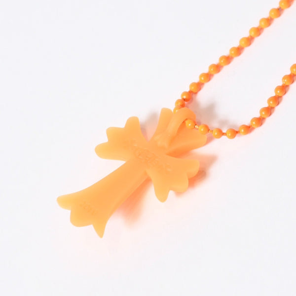 極美品 CHROME HEARTS クロムハーツ ラバースモール CHクロス シリコン ネックレス ラバー グリーン ボールチェーン 中古 4b013674