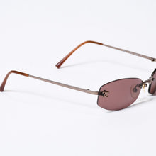 Load image into Gallery viewer, CHANEL シャネル リムレス サングラス アイウェア 4002 c.116/75 サイズ54□19 130 ココマーク ワインレッド ブラウン 美品 中古 4b013718