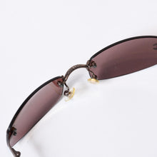 Load image into Gallery viewer, CHANEL シャネル リムレス サングラス アイウェア 4002 c.116/75 サイズ54□19 130 ココマーク ワインレッド ブラウン 美品 中古 4b013718