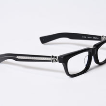 Load image into Gallery viewer, CHROME HEARTS クロムハーツ SPLAT-A 伊達メガネ アイウェア サイズ55ロ17-143 BSフレア アセテート シルバー925 美品 中古 4b013744