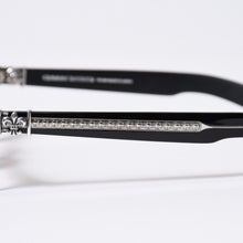 Load image into Gallery viewer, CHROME HEARTS クロムハーツ SPLAT-A 伊達メガネ アイウェア サイズ55ロ17-143 BSフレア アセテート シルバー925 美品 中古 4b013744