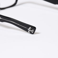 Load image into Gallery viewer, CHROME HEARTS クロムハーツ SPLAT-A 伊達メガネ アイウェア サイズ55ロ17-143 BSフレア アセテート シルバー925 美品 中古 4b013744
