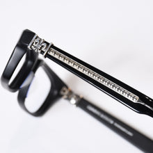 Load image into Gallery viewer, CHROME HEARTS クロムハーツ SPLAT-A 伊達メガネ アイウェア サイズ55ロ17-143 BSフレア アセテート シルバー925 美品 中古 4b013744