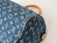 Load image into Gallery viewer, 新品同様 LOUIS VUITTON ルイヴィトン ネオスピーディ ハンドバッグ M95019 モノグラム デニム インディゴブルー ゴールド金具 中古 4b013468