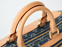 Load image into Gallery viewer, 新品同様 LOUIS VUITTON ルイヴィトン ネオスピーディ ハンドバッグ M95019 モノグラム デニム インディゴブルー ゴールド金具 中古 4b013468