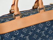 Load image into Gallery viewer, 新品同様 LOUIS VUITTON ルイヴィトン ネオスピーディ ハンドバッグ M95019 モノグラム デニム インディゴブルー ゴールド金具 中古 4b013468