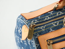 Load image into Gallery viewer, 新品同様 LOUIS VUITTON ルイヴィトン ネオスピーディ ハンドバッグ M95019 モノグラム デニム インディゴブルー ゴールド金具 中古 4b013468