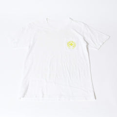 CHROME HEARTS クロムハーツ ロゴ プリントTシャツ サイズM ホワイト ネオン コットン 美品 中古 4b013684