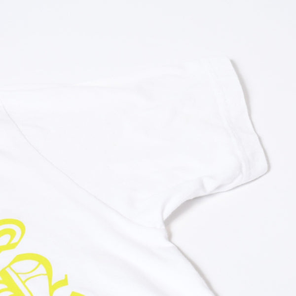 CHROME HEARTS クロムハーツ ロゴ プリントTシャツ サイズM ホワイト ネオン コットン 美品 中古 4b013684