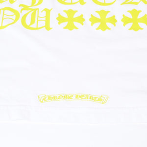 CHROME HEARTS クロムハーツ ロゴ プリントTシャツ サイズM ホワイト ネオン コットン 美品 中古 4b013684