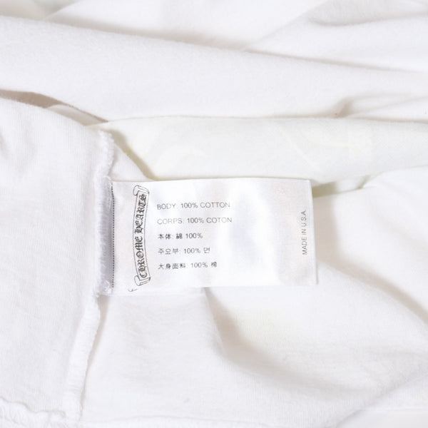 CHROME HEARTS クロムハーツ ロゴ プリントTシャツ サイズM ホワイト ネオン コットン 美品 中古 4b013684