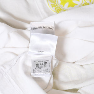 CHROME HEARTS クロムハーツ ロゴ プリントTシャツ サイズM ホワイト ネオン コットン 美品 中古 4b013684