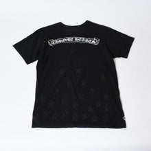 Load image into Gallery viewer, CHROME HEARTS クロムハーツ スター ホースシュー 半袖VネックTシャツ サイズM ブラック コットン 美品 中古 4b013690
