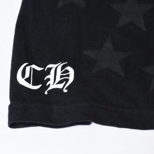 Load image into Gallery viewer, CHROME HEARTS クロムハーツ スター ホースシュー 半袖VネックTシャツ サイズM ブラック コットン 美品 中古 4b013690