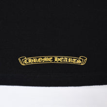 Load image into Gallery viewer, CHROME HEARTS クロムハーツ VINE DAGGER ヴァインダガー 半袖Tシャツ サイズM プリント ブラック イエロー 美品 中古 4b013689