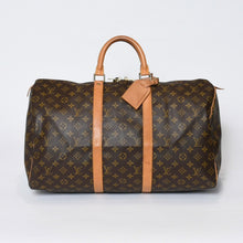 Load image into Gallery viewer, LOUIS VUITTON ルイヴィトン キーポル50 ボストンバッグ M41426 モノグラム PVC レザー モノグラム ゴールド金具 美品 中古 4b013711