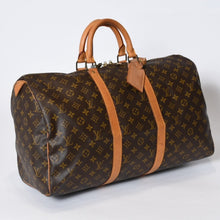 Load image into Gallery viewer, LOUIS VUITTON ルイヴィトン キーポル50 ボストンバッグ M41426 モノグラム PVC レザー モノグラム ゴールド金具 美品 中古 4b013711
