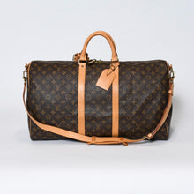 Load image into Gallery viewer, LOUIS VUITTON ルイヴィトン モノグラム キーポルバンドリエール55 2WAY ボストンバック M41414 ブラウン キャンバス 美品 中古 4b013710