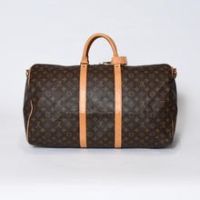 Load image into Gallery viewer, LOUIS VUITTON ルイヴィトン モノグラム キーポルバンドリエール55 2WAY ボストンバック M41414 ブラウン キャンバス 美品 中古 4b013710
