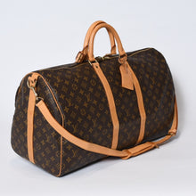 Load image into Gallery viewer, LOUIS VUITTON ルイヴィトン モノグラム キーポルバンドリエール55 2WAY ボストンバック M41414 ブラウン キャンバス 美品 中古 4b013710