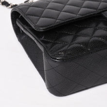 画像をギャラリービューアに読み込む, CHANEL シャネル マトラッセ25 Wフラップ Wチェーンショルダーバッグ 13番台 ココマーク キャビアスキン シルバー金具 美品 中古 4b014011