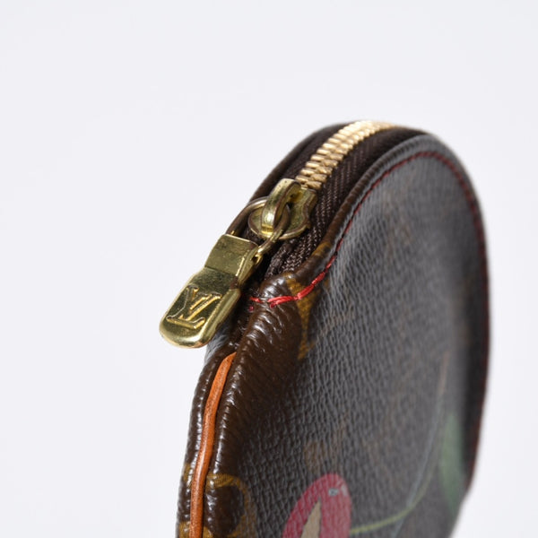 LOUIS VUITTON ルイヴィトン ポルトモネ ロン コインケース M95043 モノグラムチェリー 村上隆 ゴールド金具 美品 中古4b013011