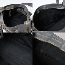 Load image into Gallery viewer, BALENCIAGA バレンシアガ メタリック エッジ シティ ハンドバッグ 2WAY 432831 レザー グレー ゴールド金具 美品 中古 4b013703