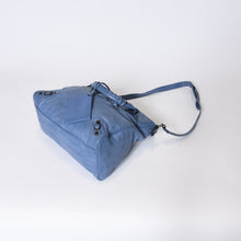 Load image into Gallery viewer, BALENCIAGA バレンシアガ ザ・ヴェロ 2WAY ショルダーバッグ 235216ブルー アンティークゴールド金具 美品 中古 4b013704