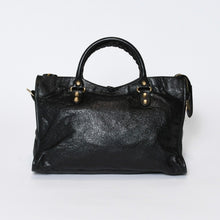 画像をギャラリービューアに読み込む, BALENCIAGA Giant City バレンシアガ ジャイアント シティ 2WAYバッグ 281770 レザー ブラック ゴールド金具 美品 中古 4b013706