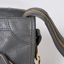 Load image into Gallery viewer, BALENCIAGA バレンシアガ メタリック エッジ シティ ハンドバッグ 2WAY 432831 レザー グレー ゴールド金具 美品 中古 4b013703