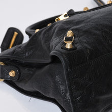 画像をギャラリービューアに読み込む, BALENCIAGA Giant City バレンシアガ ジャイアント シティ 2WAYバッグ 281770 レザー ブラック ゴールド金具 美品 中古 4b013706