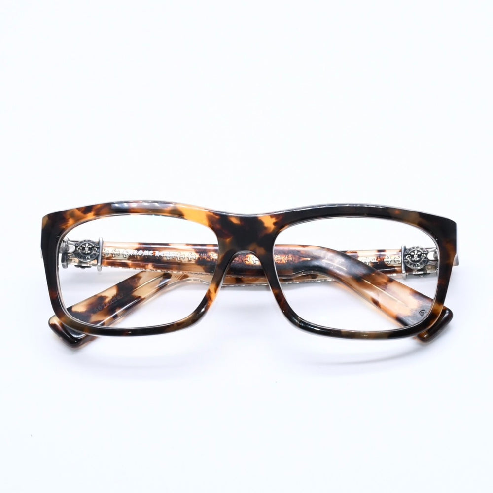 CHROME HEARTS MYDIXADRYLL Date Glasses Eyewear Size 55□18-135 BS Flare Tortoiseshell Color Silver 925 Good Condition Used 4b013763