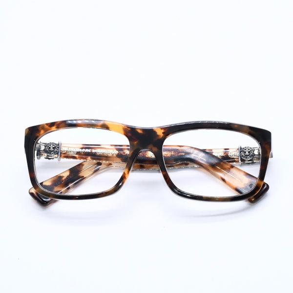 CHROME HEARTS クロムハーツ MYDIXADRYLL 伊達メガネ アイウェア サイズ55□18-135 BSフレア べっ甲カラー シルバー925 美品 中古 4b013763