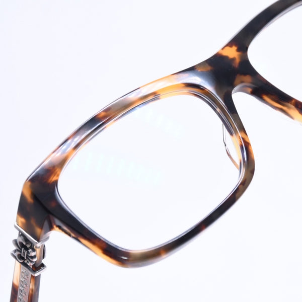 CHROME HEARTS クロムハーツ MYDIXADRYLL 伊達メガネ アイウェア サイズ55□18-135 BSフレア べっ甲カラー シルバー925 美品 中古 4b013763