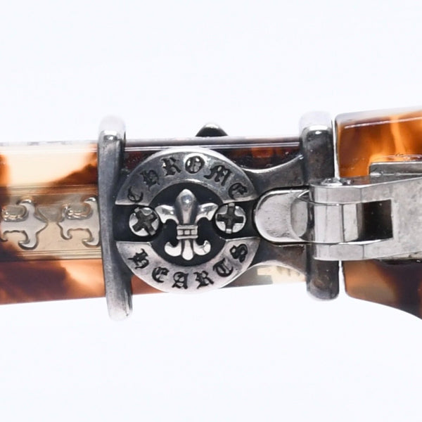 CHROME HEARTS クロムハーツ MYDIXADRYLL 伊達メガネ アイウェア サイズ55□18-135 BSフレア べっ甲カラー シルバー925 美品 中古 4b013763