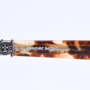 CHROME HEARTS クロムハーツ MYDIXADRYLL 伊達メガネ アイウェア サイズ55□18-135 BSフレア べっ甲カラー シルバー925 美品 中古 4b013763